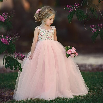 1-7Y Children Girls Tulle Tutu Dress 2021 Summer Baby Clothe
