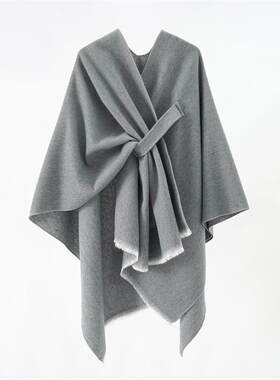 Women shawl warm cloak cape 斗篷披风开叉披肩女秋冬保暖空调衫