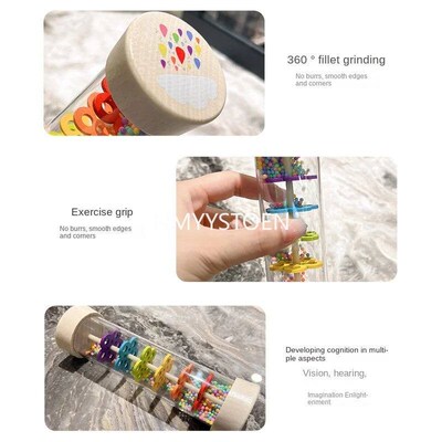 Baby Wooden Rain Sound Pipe Simulation Rain Sound Wooden Toy