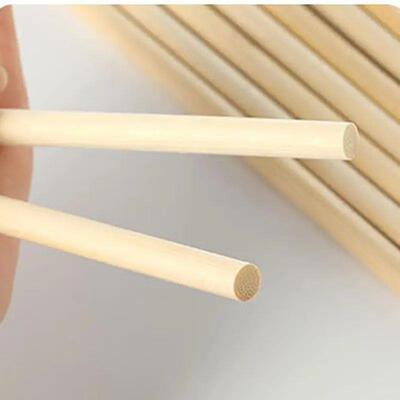 3-8mm Round Wooden Bamboo Sticks DIY Handmade Craft Making S