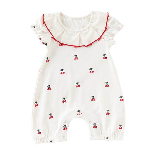 childrens clothing new baby jumpsuit small fresh cherry ba