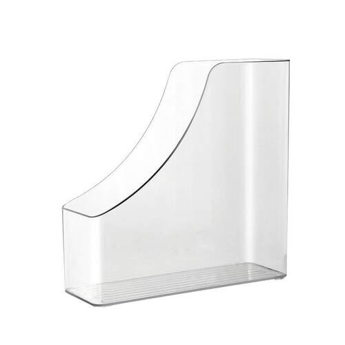 Transparent Desktop Bookend Shelf, Acrylic File Storage Box,