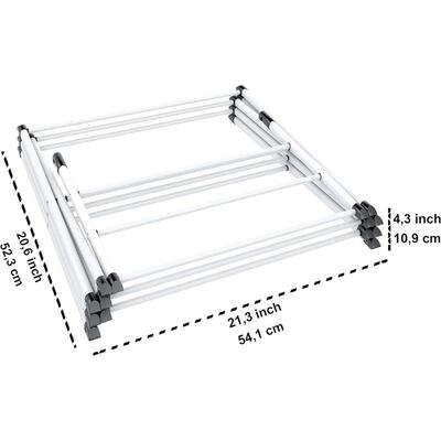 Foldable Clothes Drying Laundry Rack Clothes Airer (White)