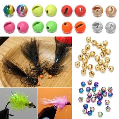 25Pcs/lot Nice-Designed Slotted Tungsten Beads Multi-Color F