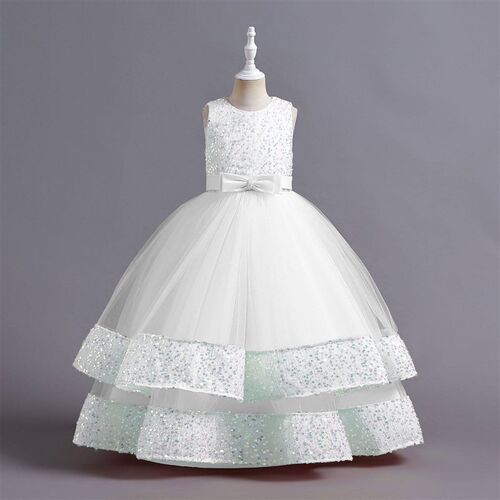 Childrens Dress Sequins Childrens Dress Bow Princess Dress