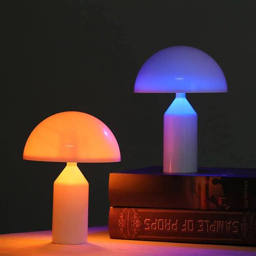 Mushroom Nightstand Lighting Lamp Brightness Adjustable Colo