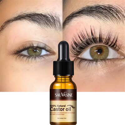 Naturals Castor Oil Eyelashes Eyebrow Brow Lash Growth Serum