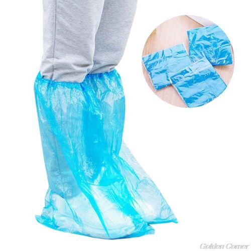 1Pair Durable Waterproof Thick Plastic Disposable Rain Shoe