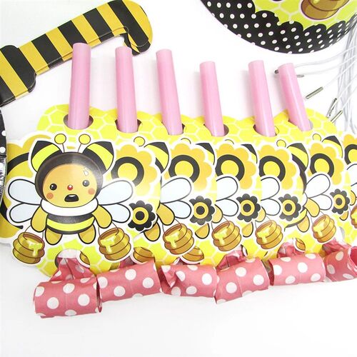 6pcs Cartoon bumble bee Party Disposable Tableware Cups Plat