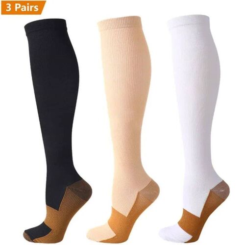 3 Par Copper Compresson Socks Women Men nt Fatgue Pan Relef