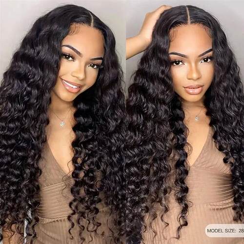 Deep Wave Frontal Wig 13x6 Lace 13x4 Curly Lace Front Human