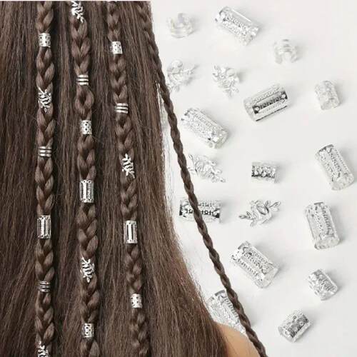40pcs African Hair Braids mix Hair Braider Metal Hair Rings
