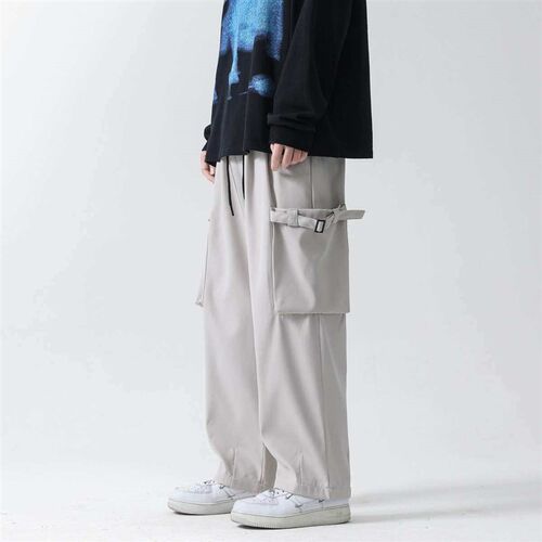 New Spring and Summer Pants Mens Loose Wide Leg Pants Hong