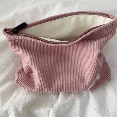 2024 New Corduroy Cosmetic Bag Large Capacity Women Toiletri