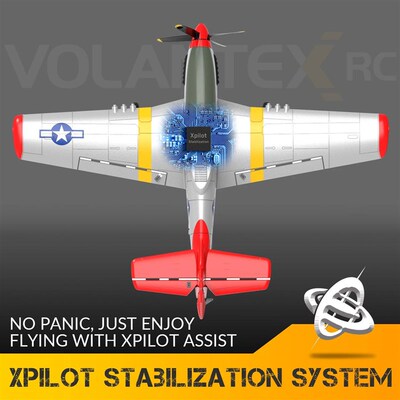 Upgrade Volantex P51D Red Mustang Airplane One-key Aerobatic