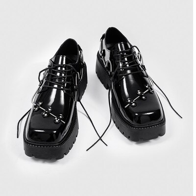 2023 New Black Brogue Shoes Men Classic Platform Oxford Dres