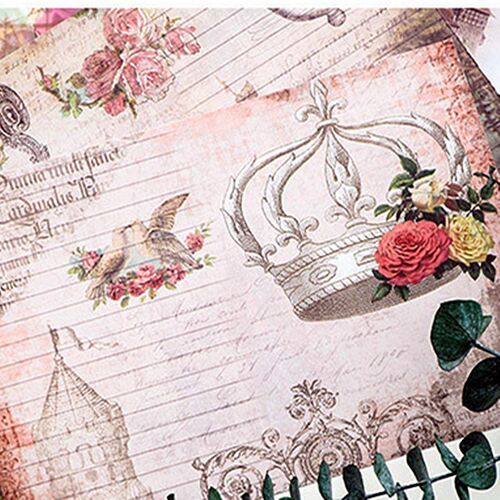 8pcs Rice Scrapbook Paper Pads Decoupage Vintage Patterned P