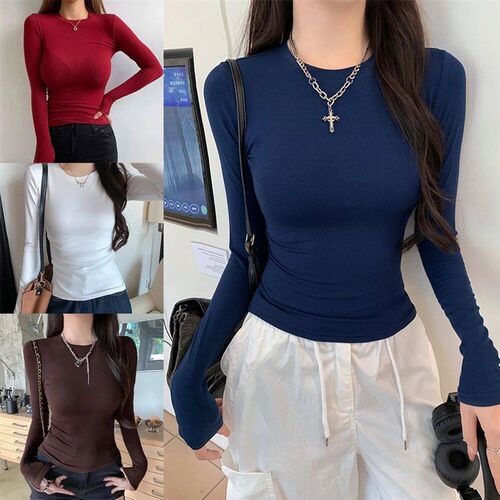 Womens Thermal Underwear  Slim Fit Pullover Elasticity Spic