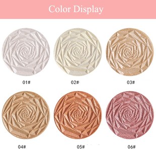 Hudamoji 6 Colors Highlighter Powder Glitter Palette Makeup