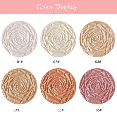 Hudamoji 6 Colors Highlighter Powder Glitter Palette Makeup