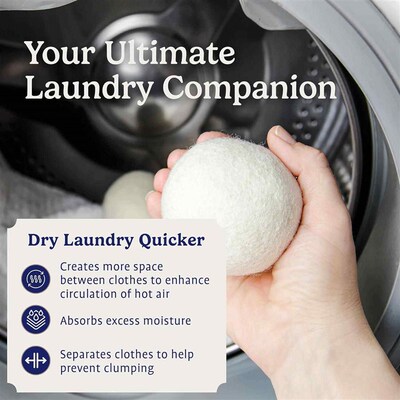 Laundry Wool Dryer Balls Fabric Softener Clothing Wrinkles