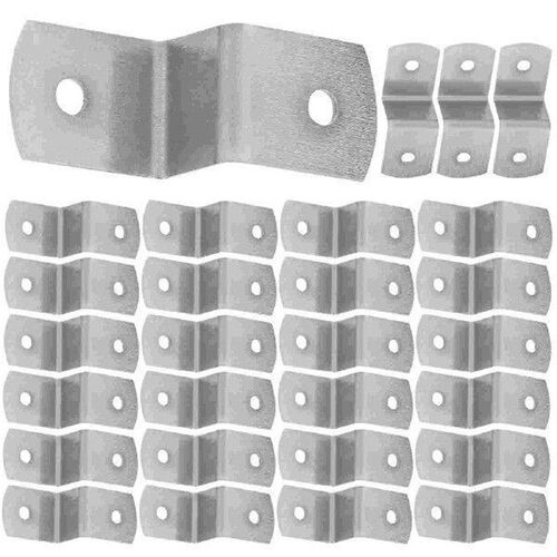 100 Pcs Stain Z Type Hook Gel Shelf Brackets to Turn