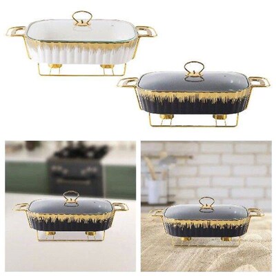Buffet Dish Tray Clear Cover Easy to Clean Serving Dish