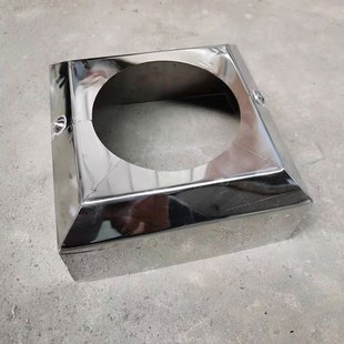 路灯法兰装饰件圆形底座盖板方形圆孔底座监控立杆不锈钢底板罩子