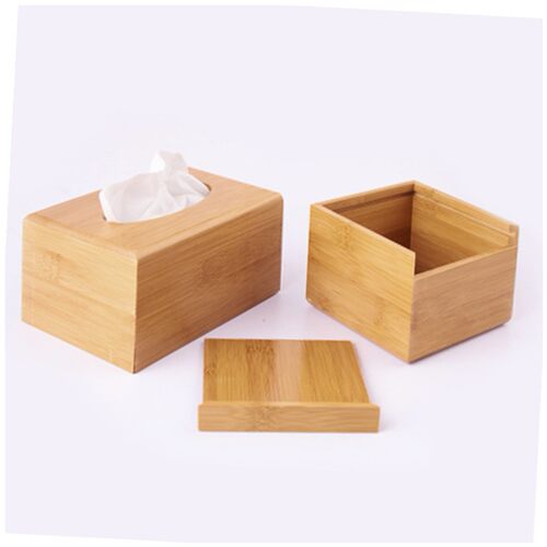 table napkin holder sanitary paper storage tissue box bamboo