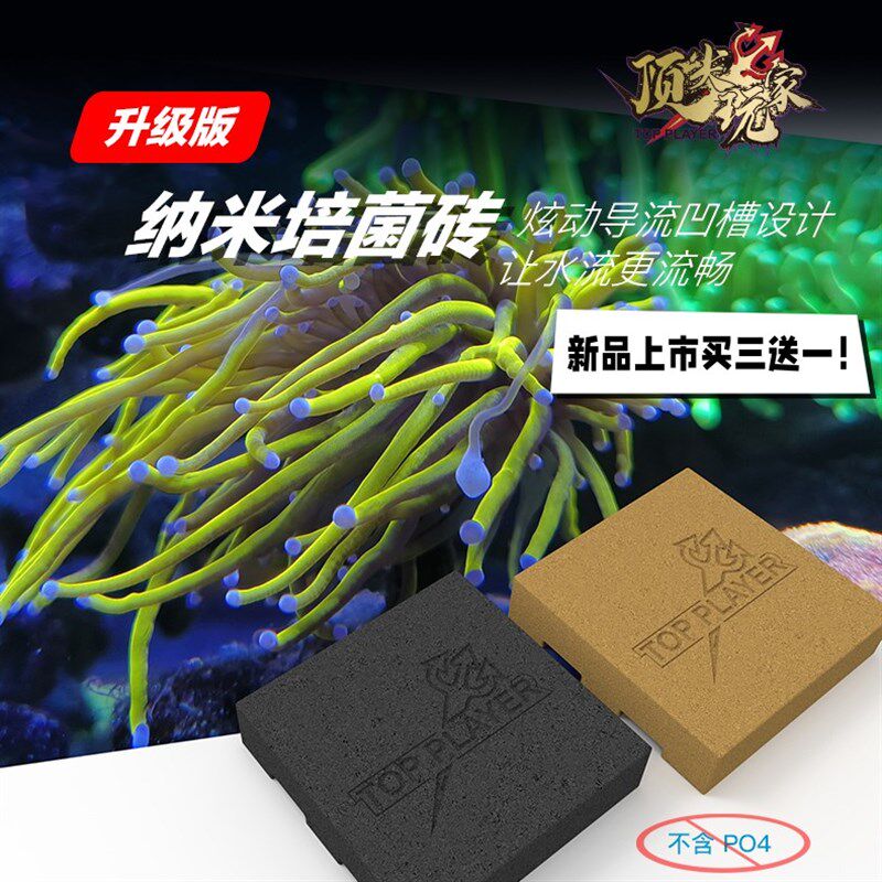 顶玩家神砖滤材纳米砖培菌容菌高透水淡海水鱼缸硝化细菌屋无PO4