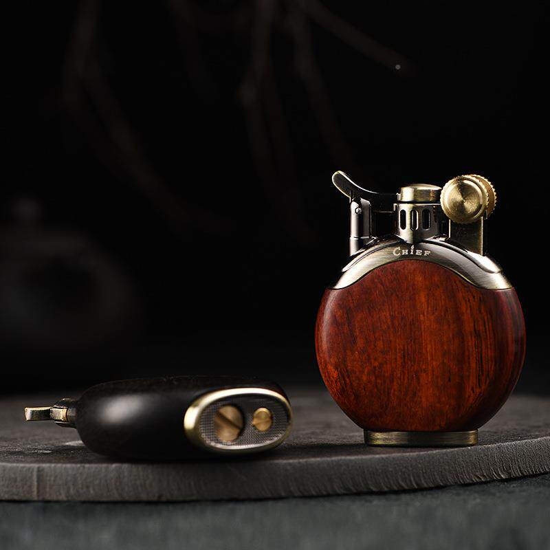 木紫檀木红煤油打火文机玩XLG木雕礼品实木雕花防风火机打刻字