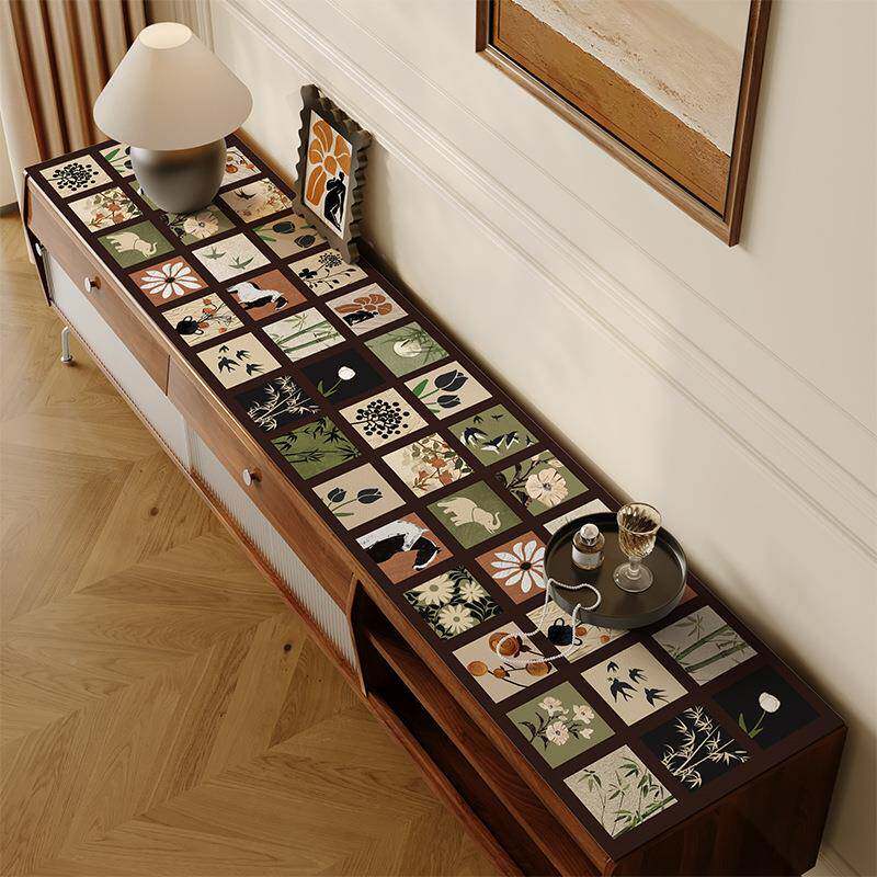 保中古风感电视柜桌垫防尘水边柜桌餐垫桌面防护垫鞋柜台other面