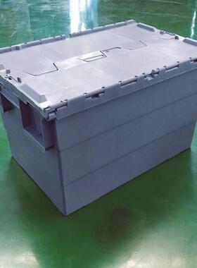 潍药坊加斜厚插箱带盖超市转物流周箱塑料OYF箱品周转箱连锁超市