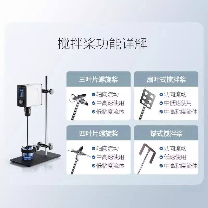 析牛科技316不锈钢搅拌桨三叶桨四叶片十字桨分散盘杆耐腐搅拌棒