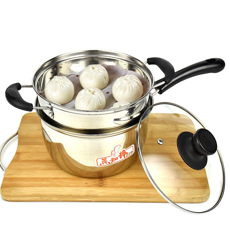 不锈钢小奶锅汤锅迷你小蒸锅宝宝辅食不粘锅煮热牛奶锅电磁炉小锅