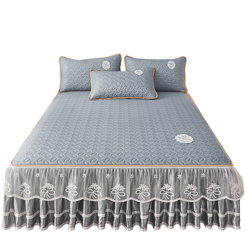 全包床笠式床裙凉席三件可拆卸防滑床罩夏天冰丝乳胶软席可机洗,床上用品,乳胶席,淘宝优惠券,粉丝福利购,淘宝优惠卷