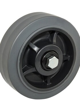 林春系5寸重型灰色高弹人造胶万向轮承载1公斤工业脚轮-5WR7