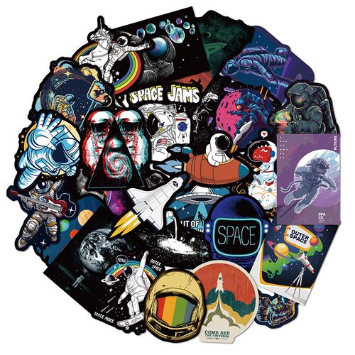 10/30/50PCS Outer Space Astronaut Graffiti ers Cartoon DIY S