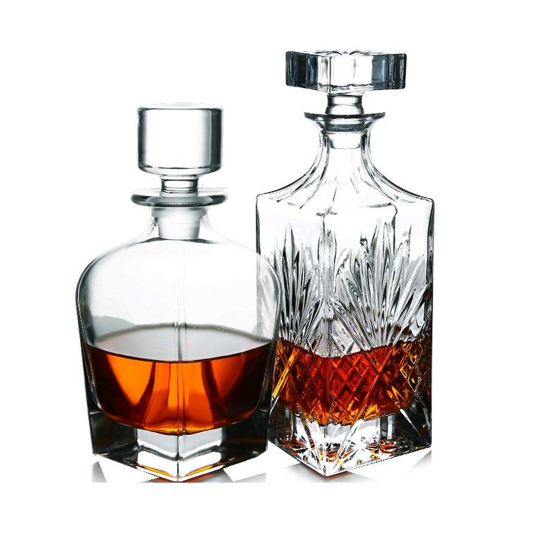 欧式水晶玻璃酒樽威士忌酒瓶洋酒瓶酒杯带盖醒酒器酒具装酒壶