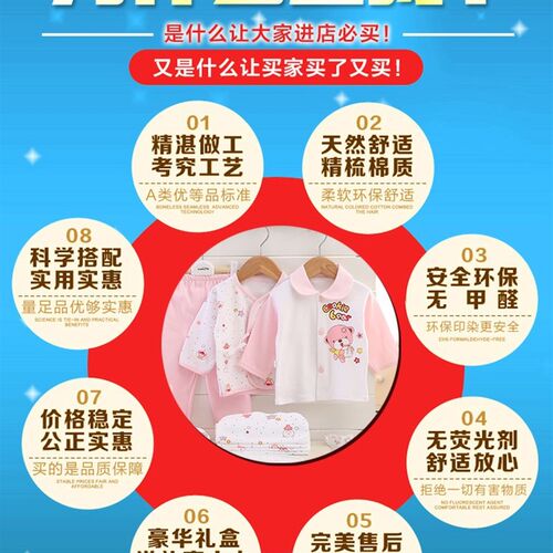 Newborn clothing cotton set gift box One-month-old baby gift