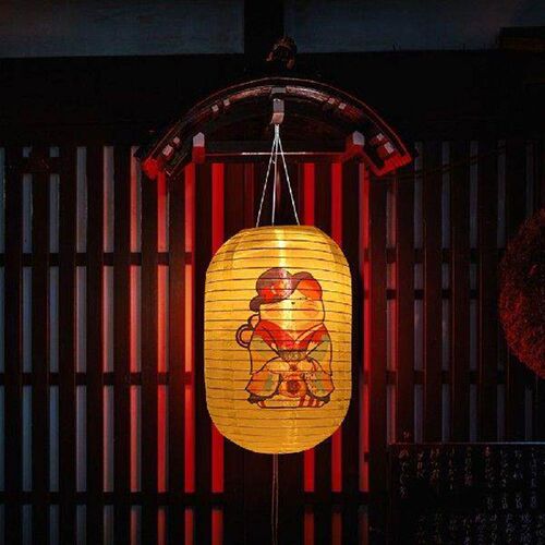 25cm Traditional Japanese Style Solar Lantern Printing