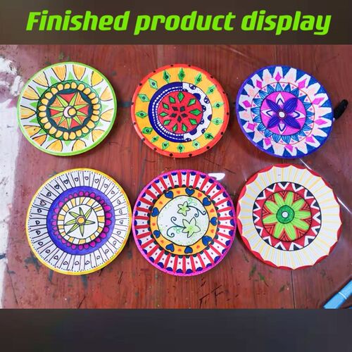 disposab le paper plates cake dish Childrens drawing tools