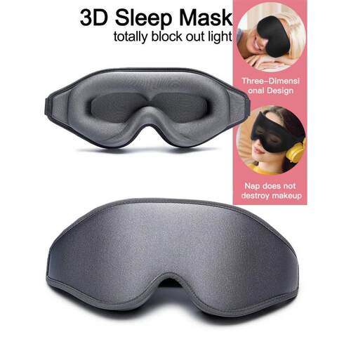 3D Sleep Mask Blindfold Sleeping Aid Eye Mask Soft Memory Fo