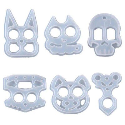 Cartoon Animals Keychain Casting Silicone Mould DIY Crafts