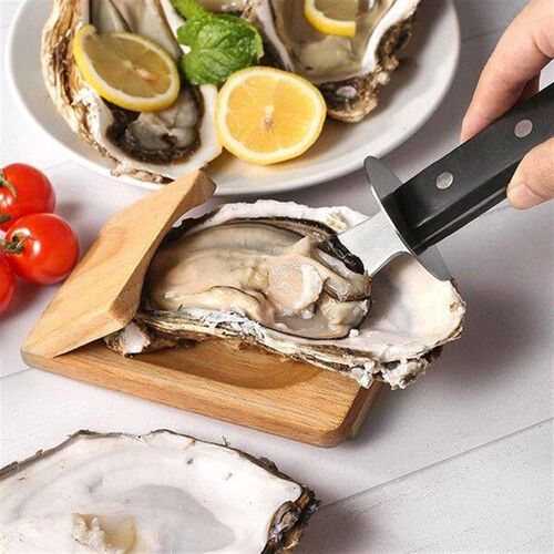 Wood Handle Oyster Knives Opener Stainless Steel Scallop