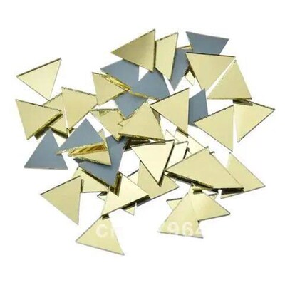 50PCS/pack Triangle Shape Mini Glass Mirror Mosaic Tiles