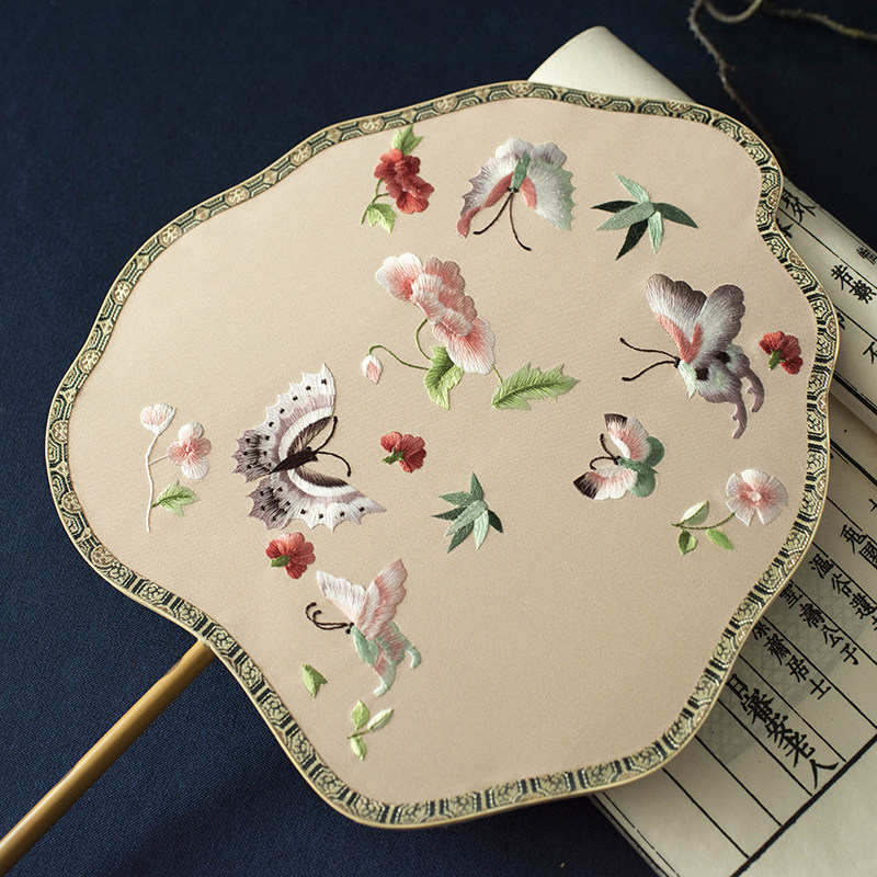 苏州古风流苏绣花湘妃竹手工扇子复古圆扇宫廷扇面刺绣汉服团扇,家居饰品,工艺扇/团扇/喜扇/折扇,淘宝优惠券,粉丝福利购,淘宝优惠卷