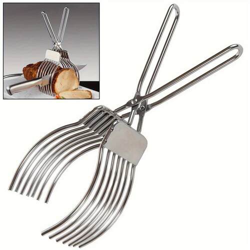 A Stainless Steel Roast Beef Cutting Clip Meat Bread Slicing