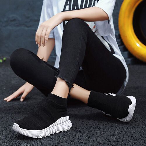 Flying Woven Socks Shoes 1 Slip-on Mesh Shoes Plus Size Love