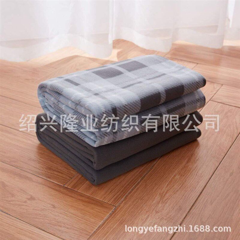 Bsci Factory Plaid Double-sided Velvet Blanket Small Blanket